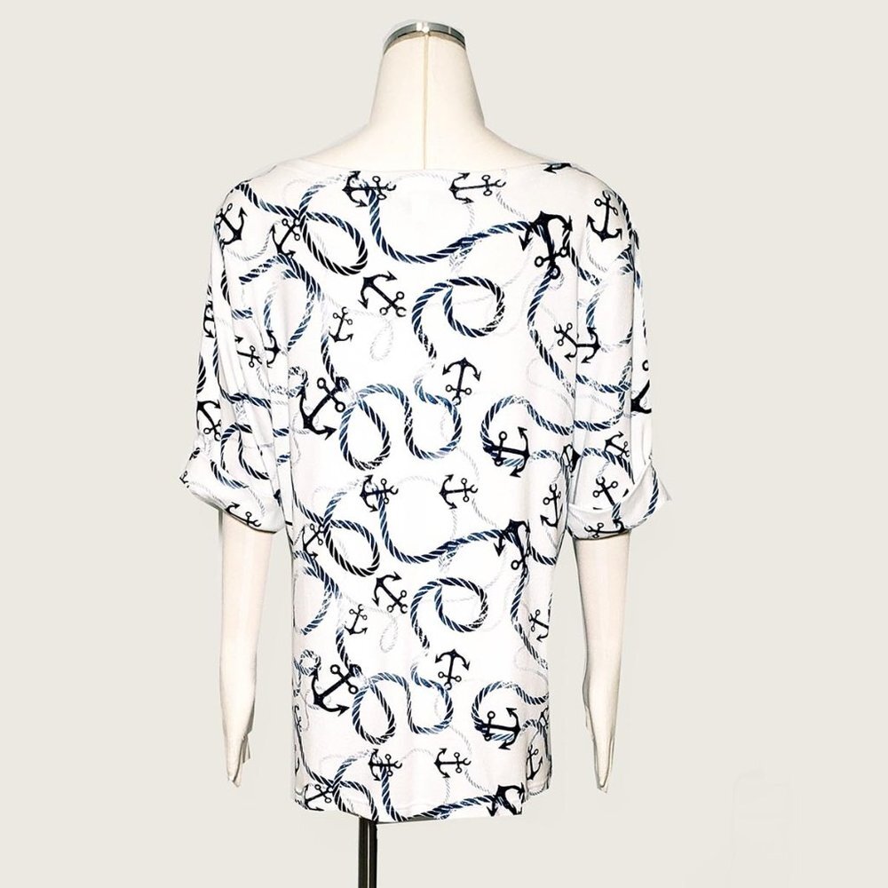 Karen Scott Boatneck Insignia Top​ - Picture 5 of 7